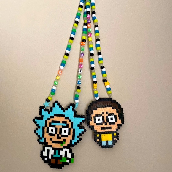 Rick and Morty Kandi Rave Necklaces - Picture 1 of 3